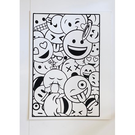 MEDIUM COLOURING BOARDS - SMILEY 2