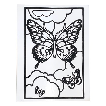 LARGE COLOURING BOARD - BUTTERFLIES