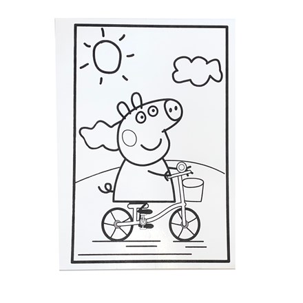 LARGE COLOURING BOARD - PIG BIKE