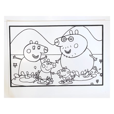 LARGE COLOURING BOARD - PIGS MUD
