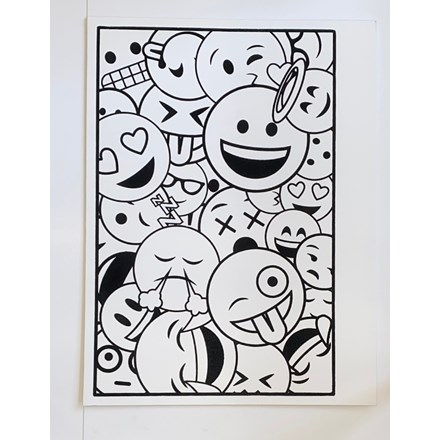 LARGE COLOURING BOARD - SMILEY 2
