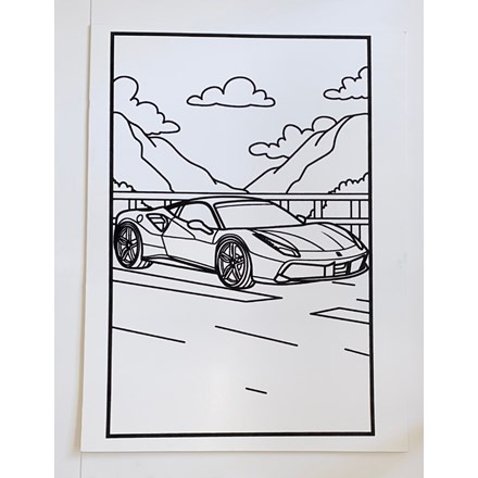 LARGE COLOURING BOARD - FAST  CAR