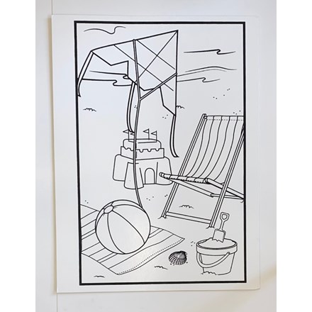 LARGE COLOURING BOARD - BEACH SIDE