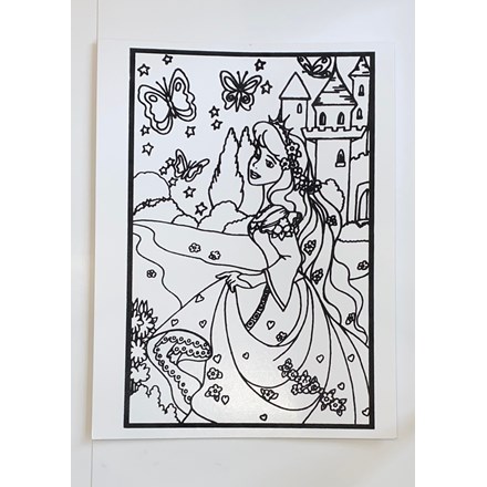 LARGE COLOURING BOARD - PRINCESS CASTLE