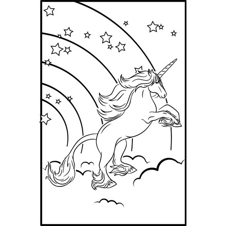 LARGE COLOURING BOARD - UNICORN JUMP