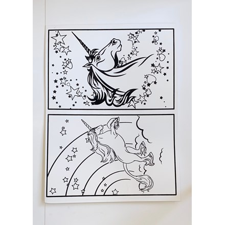 LARGE COLOURING BOARD - UNICORN 2PK