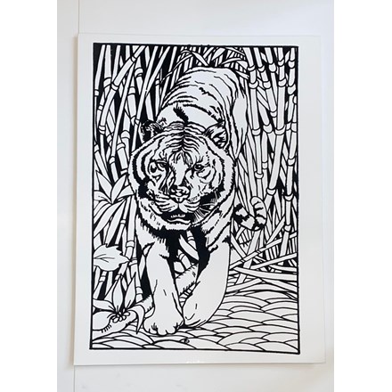 LARGE COLOUROING BOARD - BAMBOO TIGER