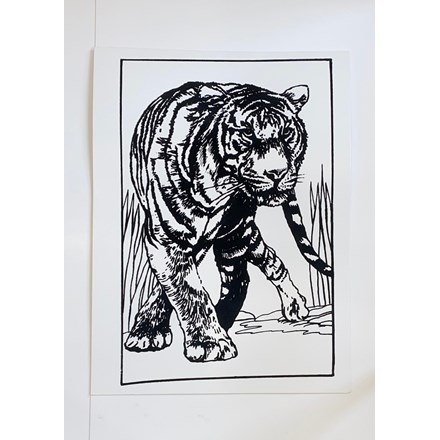 LARGE COLOURING BOARD - WALKING TIGER