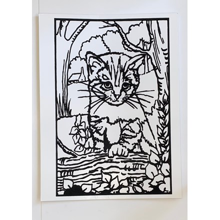 LARGE COLOURING BOARD - CAT