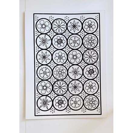 LARGE COLOURING BOARD - FLOWERS