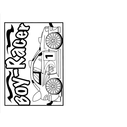 LARGE COLOURING BOARD - BOY RACER