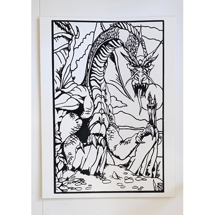 LARGE COLOURING BOARD - DRAGON