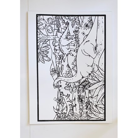 LARGE COLOURING BOARD - DINASAURS