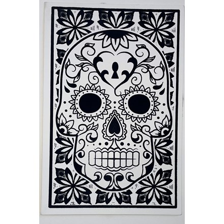 LARGE COLOURING BOARD - CANDY SKULL 2