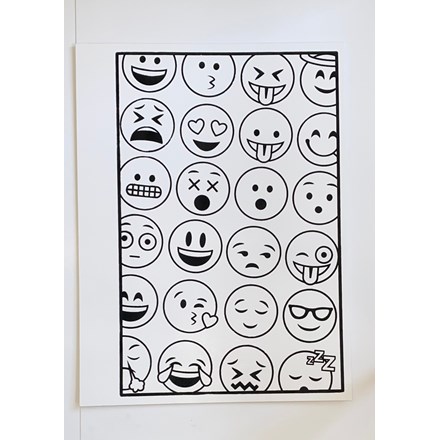 LARGE COLOURING BOARD - EMOJI 1