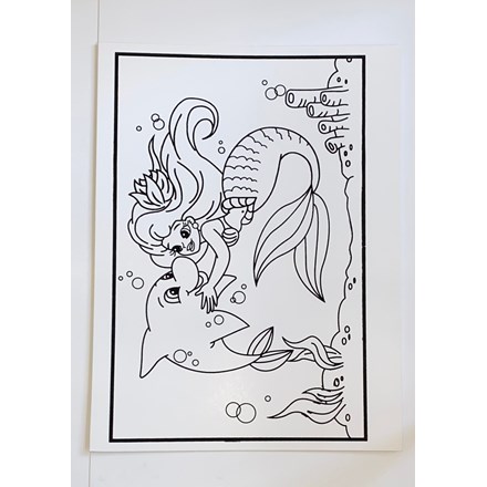 LARGE COLOURING BOARD - MERMAID
