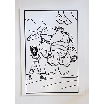 LARGE COLOURING BOARD - ROBOT HERO