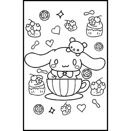 LARGE COLOURING BOARD - BUNNY CAFFEE