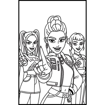 MEDIUM COLOURING BOARD - K-POP GIRLS