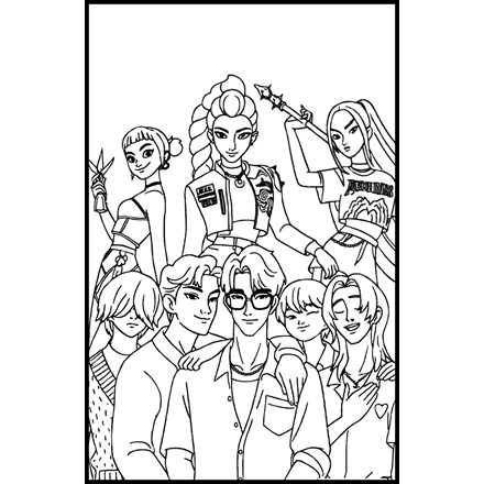 MEDIUM COLOURING BOARD - K-POP GROUP
