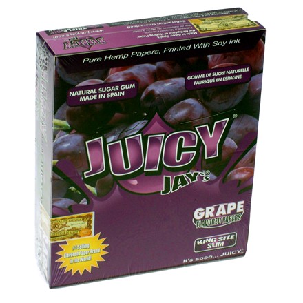 KING SIZE PAPERS JUICY JAY GRAPE - 24 PACK
