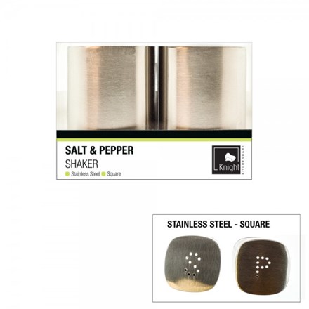KNIGHT - SALT & PEPPER SHAKER STAINLESS STEEL