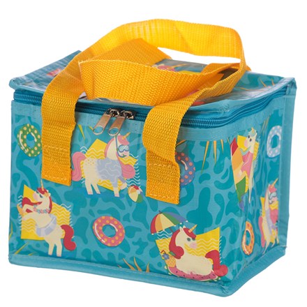 WOVEN INSULATED LUNCH BAG - TROPICAL UNICORN