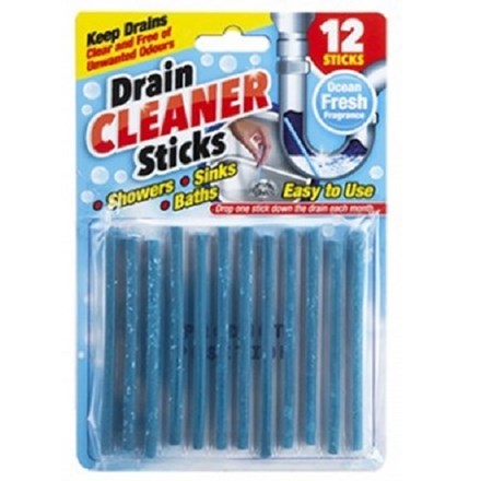 MAGIC DRAIN CLEANER STICKS - 12 PACK