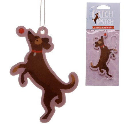 CAR AIR FRESHENER -CATCH PATCH DOG BLUEBERRY SCENT
