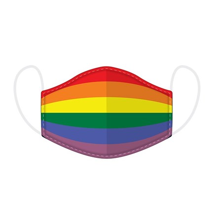 REUSABLE FACE MASK - RAINBOW - LARGE SIZE