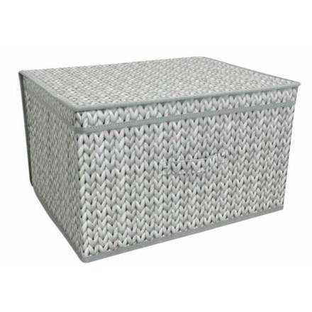 JUMBO STORAGE CHEST - KNIT GREY