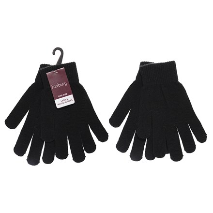 LADIES THERMAL GLOVES - BLACK