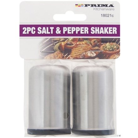 STAINLESS STEEL SALT & PEPPER SHAKER 2PC
