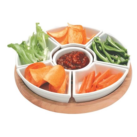 APOLLO - LAZY SUSAN WITH CER DISHES
