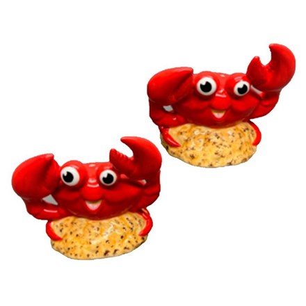 CARTOON CRAB CERAMIC SALT AND PEPPER SET