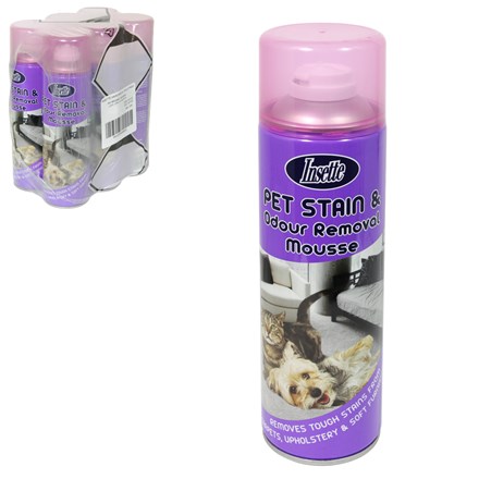 INSETTE - PET STAIN & ODOUR REMOVAL MOUSSE 500ML-6PK