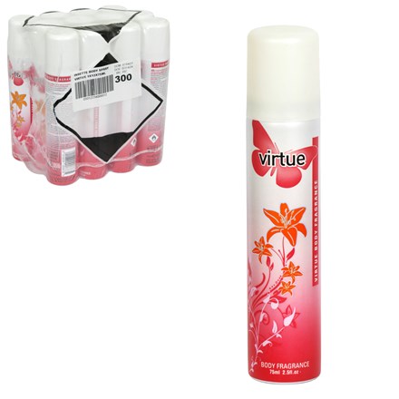 INSETTE LADIES BODYSPRAY VIRTUE 75ML - 12 PACK