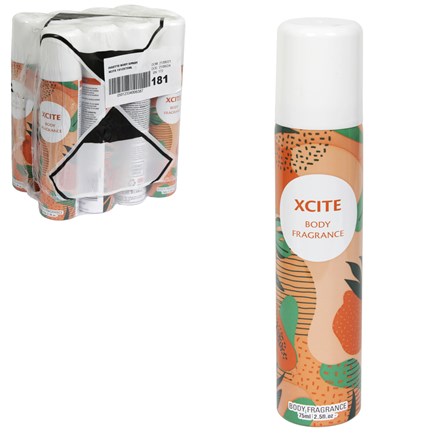 INSETTE LADIES BODYSPRAY XCITE 75ML - 12 PACK