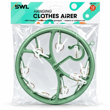 SWL - ROUND HANGING CLOTHES AIRER - 12 PEGS