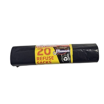 MAMMOTH REFUSE SACK 75L EXTRA STRONG - 20 PACK