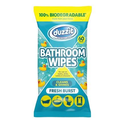 DUZZIT - BIOD BATHROOM WIPES FRESH BURST - 60 PK