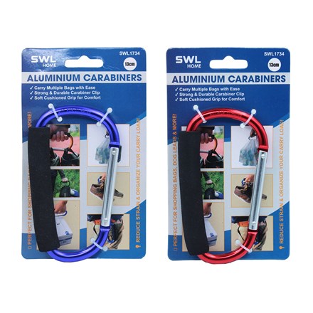 SWL - EASY GRAB HANDLE ALUMINIUM CARABINER 13CM