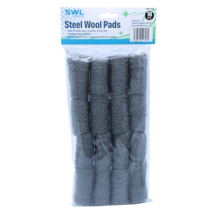 SWL - STEEL WOOL PADS - 16 PACK