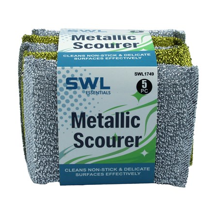 SWL - METALLIC SCOURERS - 5 PACK