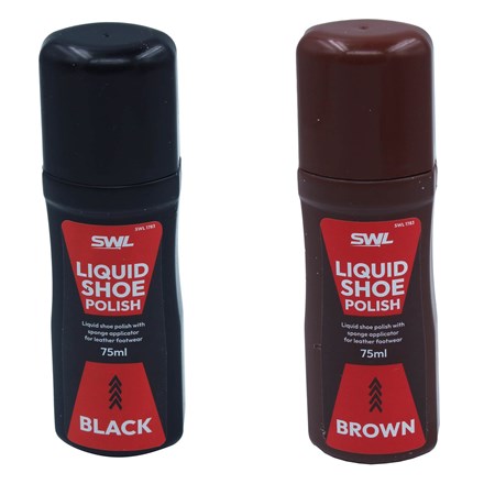 SWL - LIQUID SHOE POLISH BLACK & BROWN (4 X BLACK, 2 X BROWN)