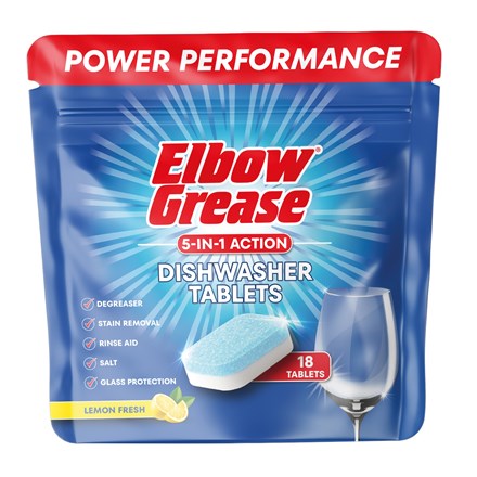 ELBOW GREASE - DISHWASHER TABLEETS -18PK