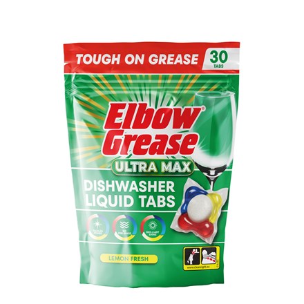 ELBOW GREASE - ULTRA MAX DISHWASHER LIQUID TABLET - 30 PACK