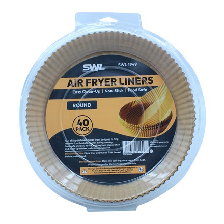 SWL - 40 PACK ROUND AIR FRYER LINERS - 25CM