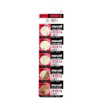 MAXELL CR2016 - 5 PACK TEAR STRIP