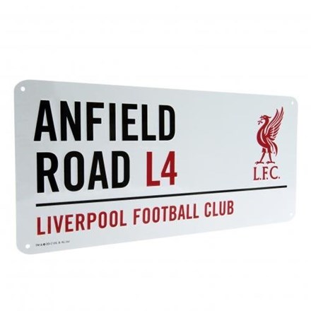 LIVERPOOL FOOTBALL CLUB STREET SIGN